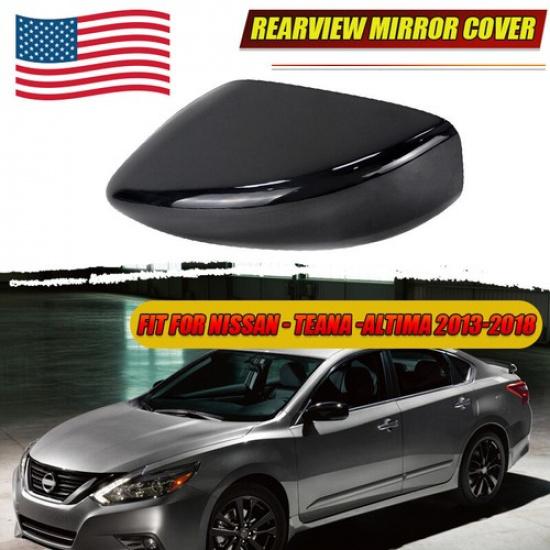 1x Driver Left Side Rear View Mirror Cover Cap for 2013-2018 NISSAN ALTIMA Black