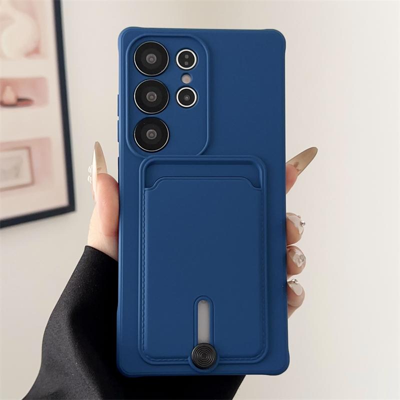 Miękkie silikonowe etui do Samsung S25 S24 S23 S22 S21 Ultra Plus FE Etui portfel z miejscem na karty do Samsung A56 A55 A72 A36 A53 A35 A54