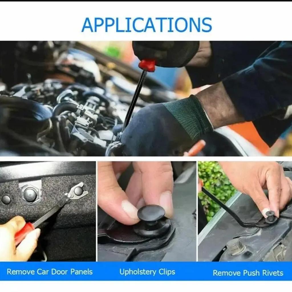 100 Pcs Bumper Clips Car Clips Plastic Rivets Fasteners Push Retainer Kit With Sizes Auto Push Pin Rivets Set