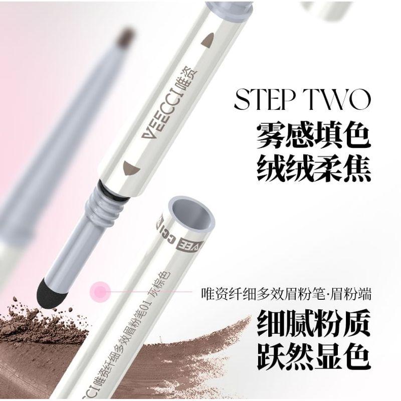 VEECCI - Slim Multi-Effect Eyebrow Powder & Pencil - 3 Colors