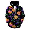Halloweenská módní bunda mikina série duch dýně s potiskem s kapucí volné topy