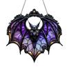 2DMysterious Purple Acrylic Light Catcher, Gothic Imitation Colored Glass Acrylic Window Hanging,