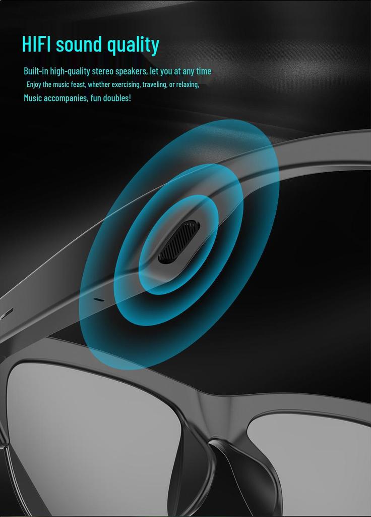 F01 Bluetooth Audio Sunglasses: Dual-Use Polarized Smart Glasses for Music, Calls & Cycling