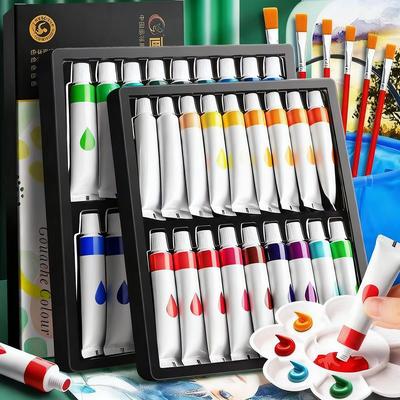 Başlangıç Suluboya Guaj Boyama Seti - Sanat Öğrencileri İçin Özel Sanat Malzemeleri
