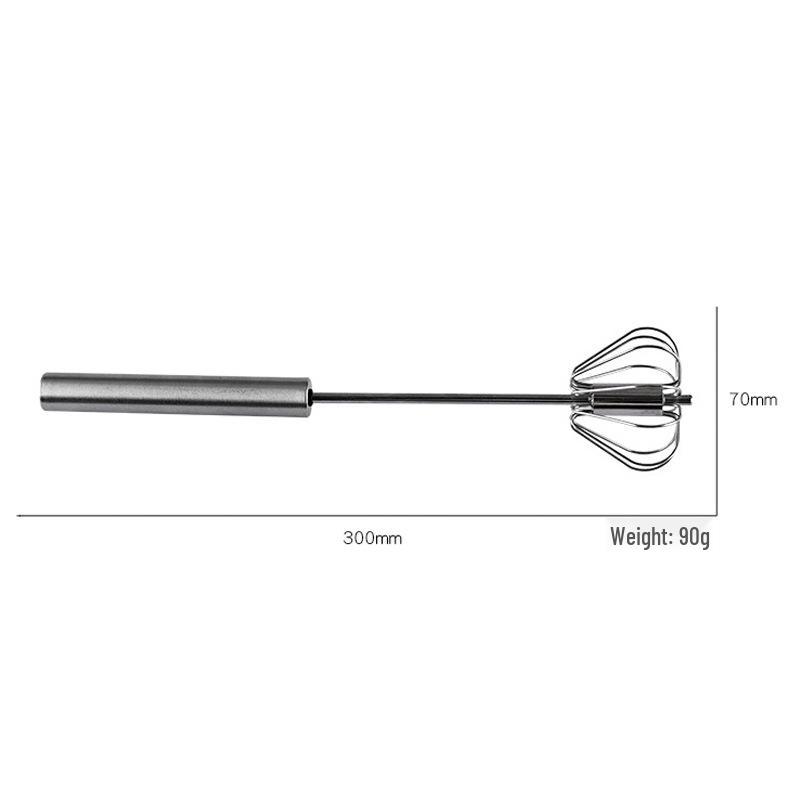 Stainless Steel Semi-Automatic Handheld Egg Beater and Frother