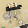 Wall Mounted 6-Hook Organizer | Multi-Functional Holder Kitchen & Bathroom | Space-Saving Storage Rack & Utensil Hooks (1PC)