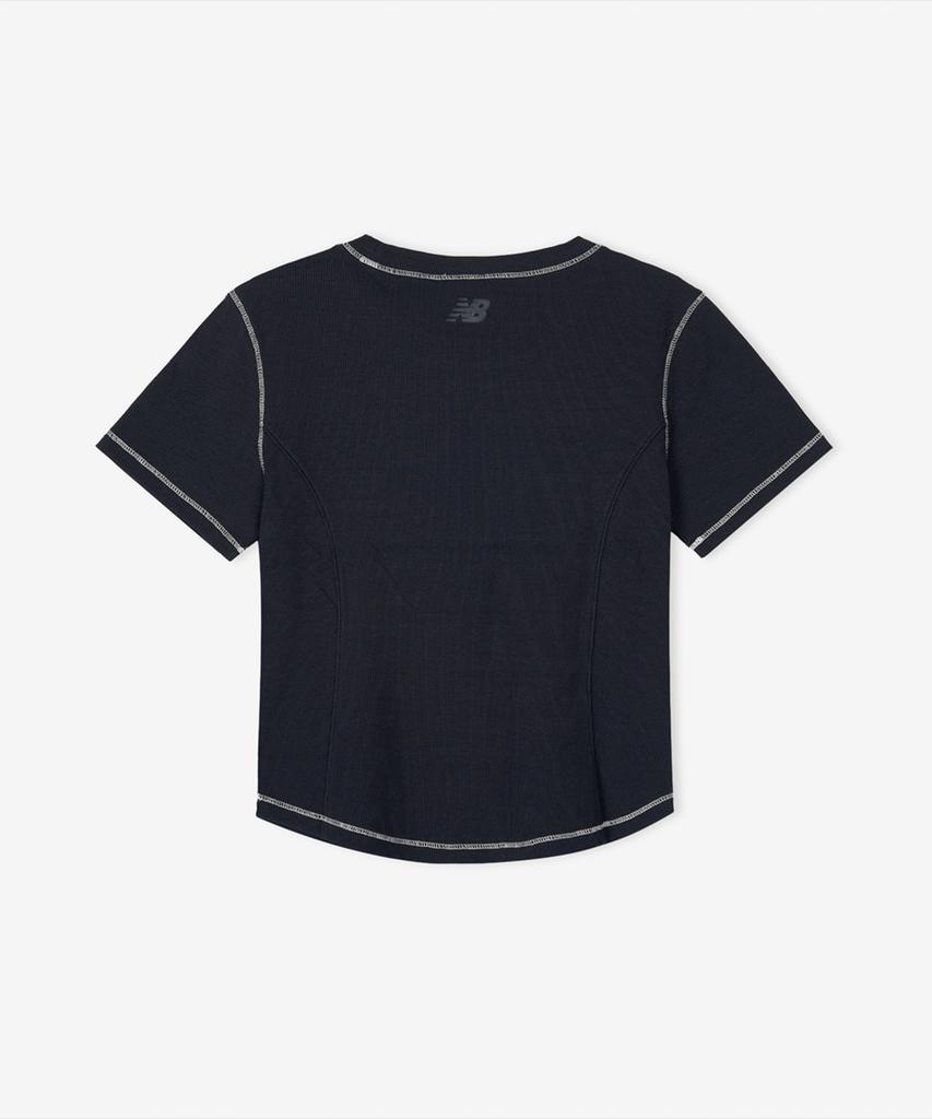 Nyuballanseu Nbneg3W652 / Women Essential Ribbed Short Sleeve Tee (Navy)