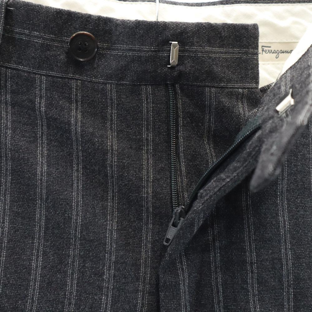 Salvatore Ferragamo Made In Italy Striped Pattern Slacks Pants 46 Men's Used