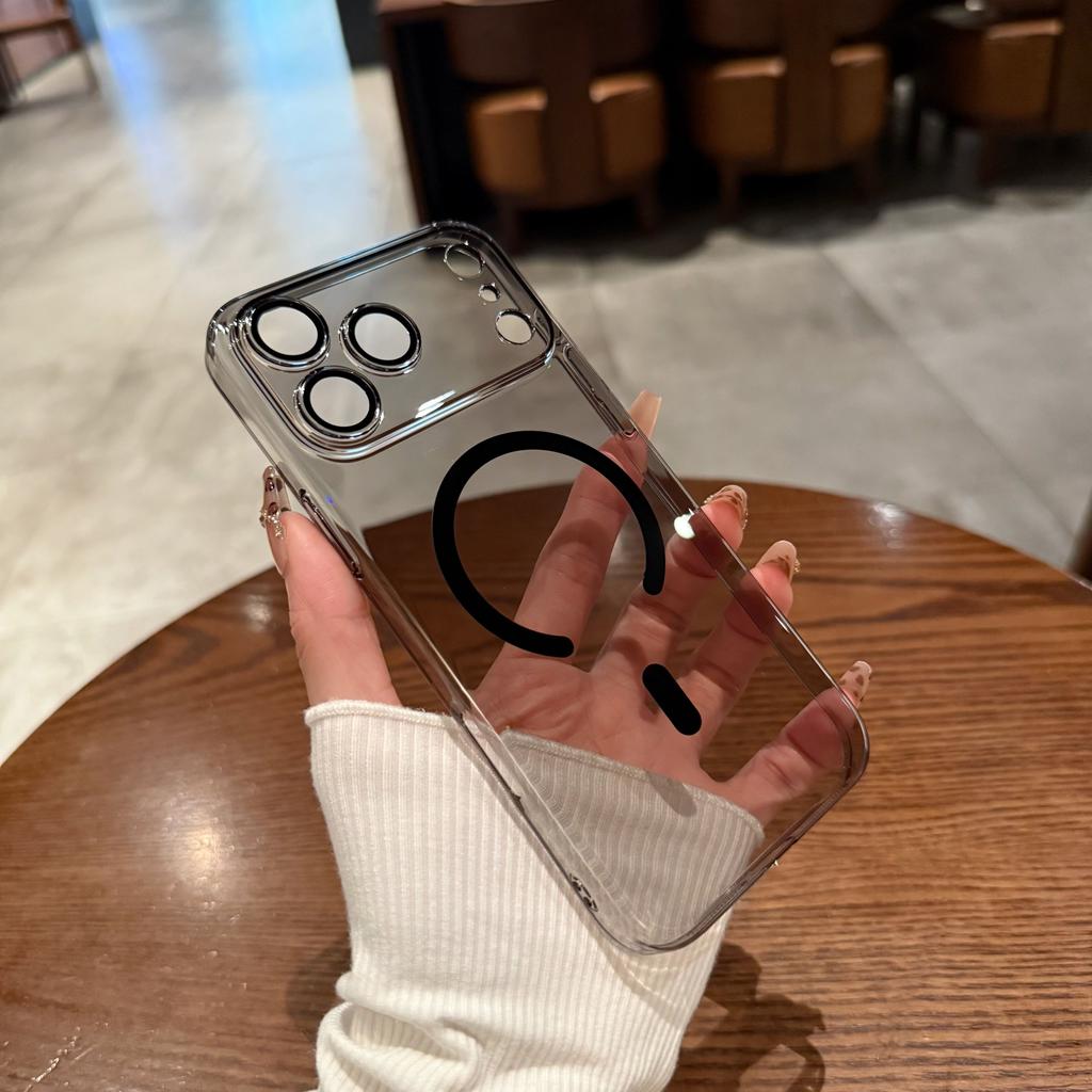 Ultra Thin Clear Hard Magnetic For Magsafe Case For iPhone 17 Air 16 15 14 13 12 Pro Plus Max Acrylic Glass Camera Bumper Cover