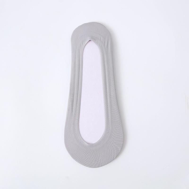 5 Pairs of Women's Summer Thin Style Ice Silk Solid Color Light Mouth Invisible Socks