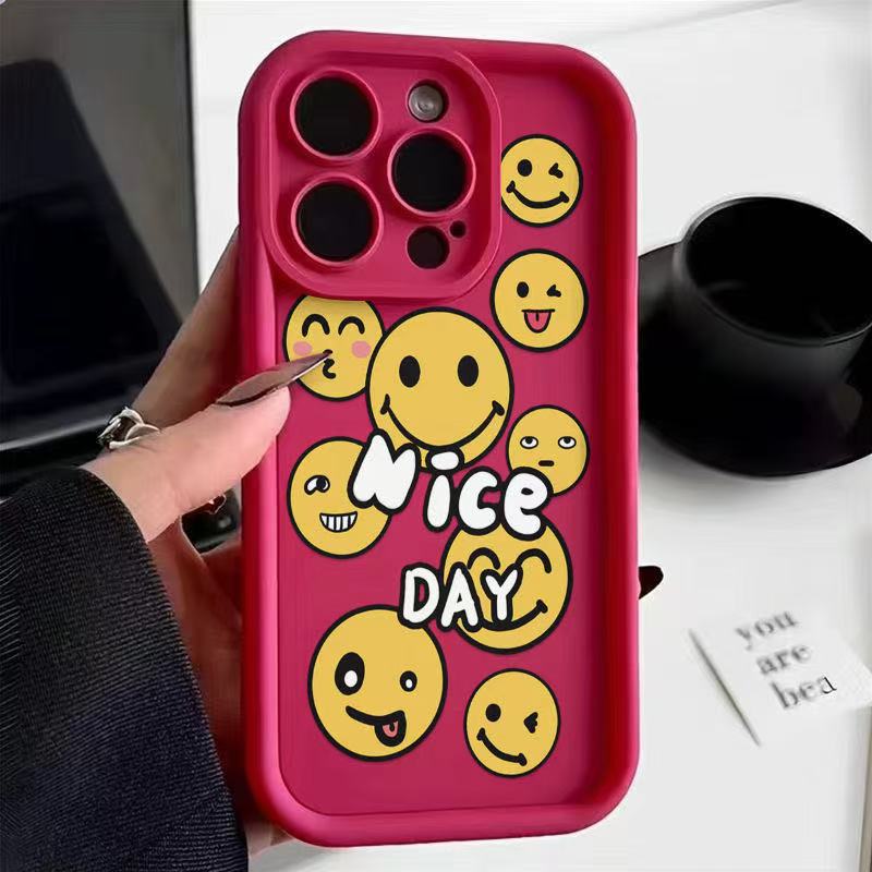 Many Smiling Faces In Europe and the United States Are Suitable for Iphone16pro Mobile Phone Case Apple 15 Anti-drop 14/13promax New 12.