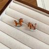 Silver needle resin Trojan horse pendant earrings autumn and winter high-end light luxury niche earrings new Chinese natal year earrings women