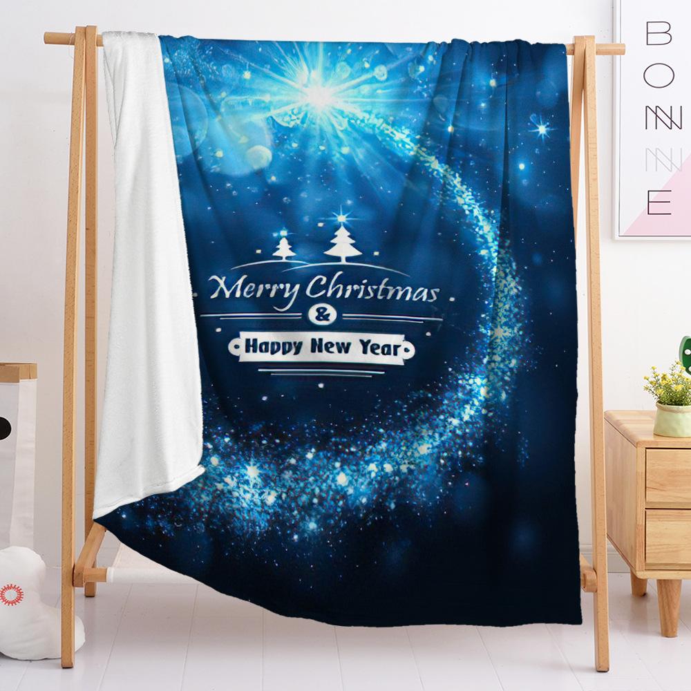 Flannel Blanket Red Christmas Bedroom Blanket European And American Size Blanket Digital Printing