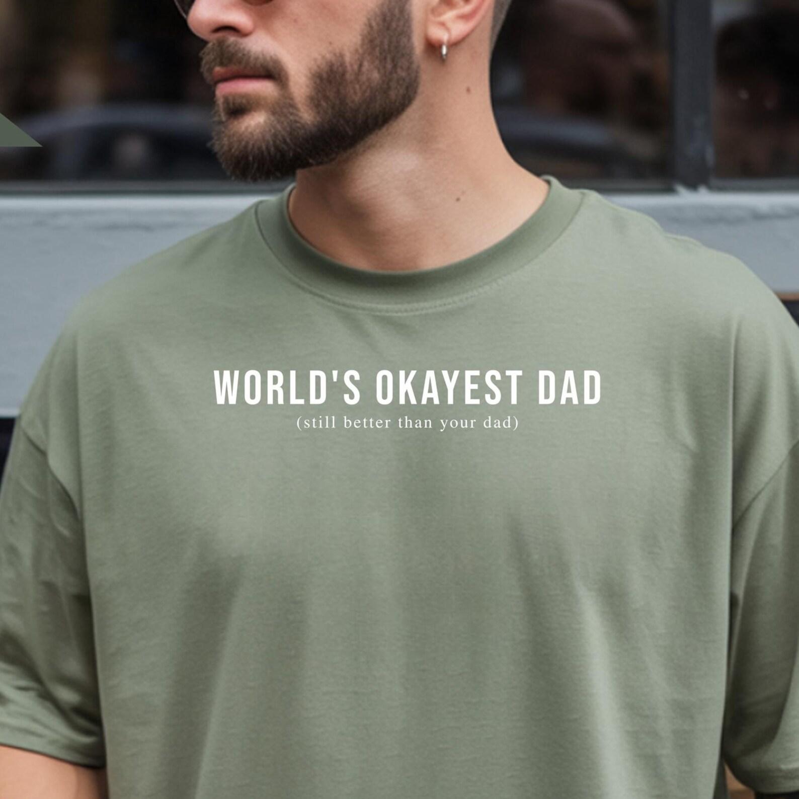 World s Okayest Grandpa T-Shirt, Funny Father s Day Gift, Dad Tee 3XL