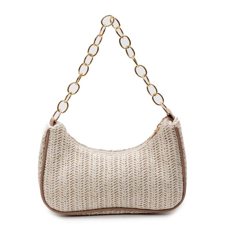 Women's bag woven bag shoulder bag trendy fashion simple summer messenger bag small bag