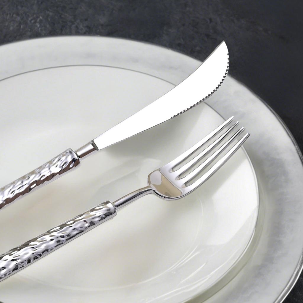 304 Stainless Steel Relief Stone Creative Light Luxury High-end Restaurant Steak Knife Fork Hotel Tableware Set Dessert Spoon