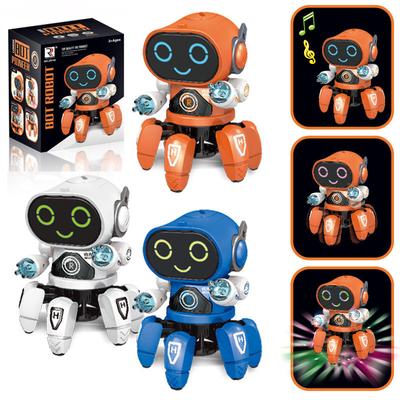 Dance Music 6 Claws Robot Octopus Spider Robots Vehicle Birthday Present Playthings for Children Kids Early Education Baby Plaything Boys Girls