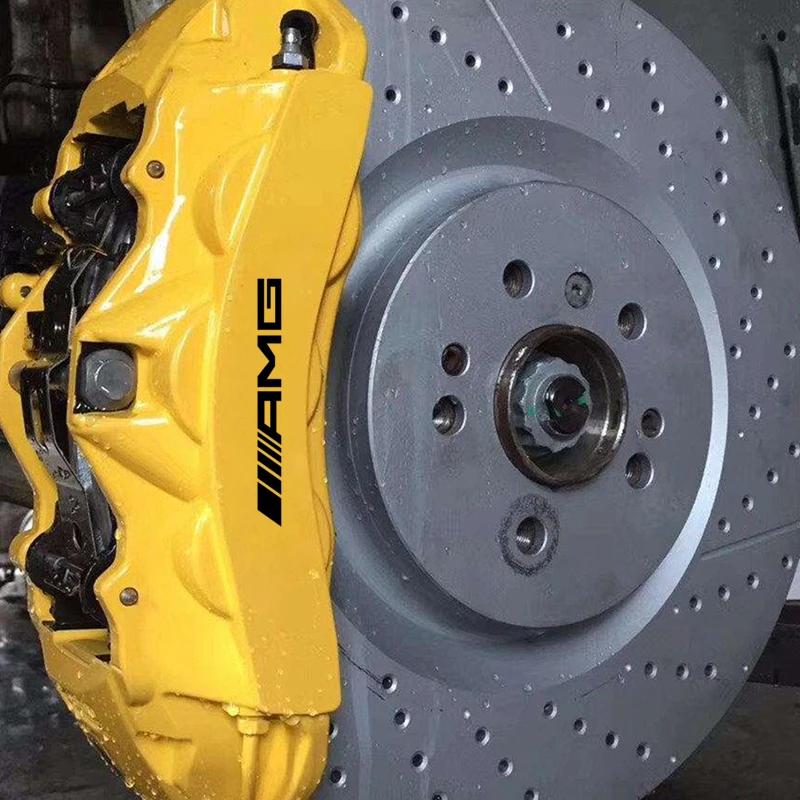 W204 2025 Гарячий автомобіль для Mercedes benz AMG 6 шт. Автостайлінг Наклейки на гальмівні супорти для AMG Mercedes Benz W204 W124 W201 W202 W2