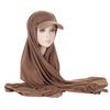 Solid Color Women's Versatile Scarf Hat - Middle East Hijab Style
