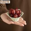 Elegant Lotus Small Fruit Dishes Luxury Pastry Plate Refreshment Fruit Plate Household Sharing Plate Cha Accessories Decoration