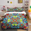 Colorful Abstract Detailed Pattern Design Bedding Set 1 Duvet Cover 2 Pillowcases For Adult And Children Luxury Gift Full Size