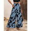 Pantaloni Casual da Donna alla Moda Stampati a Vita Alta Larghi per Primavera ed Estate