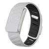 Diamonds Watch Strap For Whoop 5.0 One+Peak Silicone Strap Casual Wristband with Full-Diamond Bright Silver Metal U-Frame