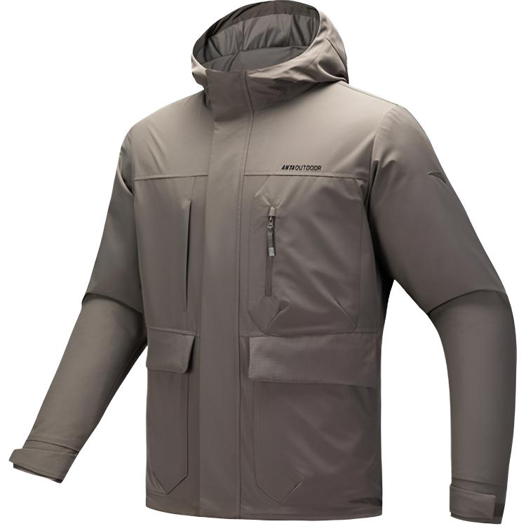 

Anta Outdoor Series Casual Minimalist Hooded Sports Zipper Loose Solid Color Letter Comfortable Versatile Jacket Men jackets 152516604-2 M