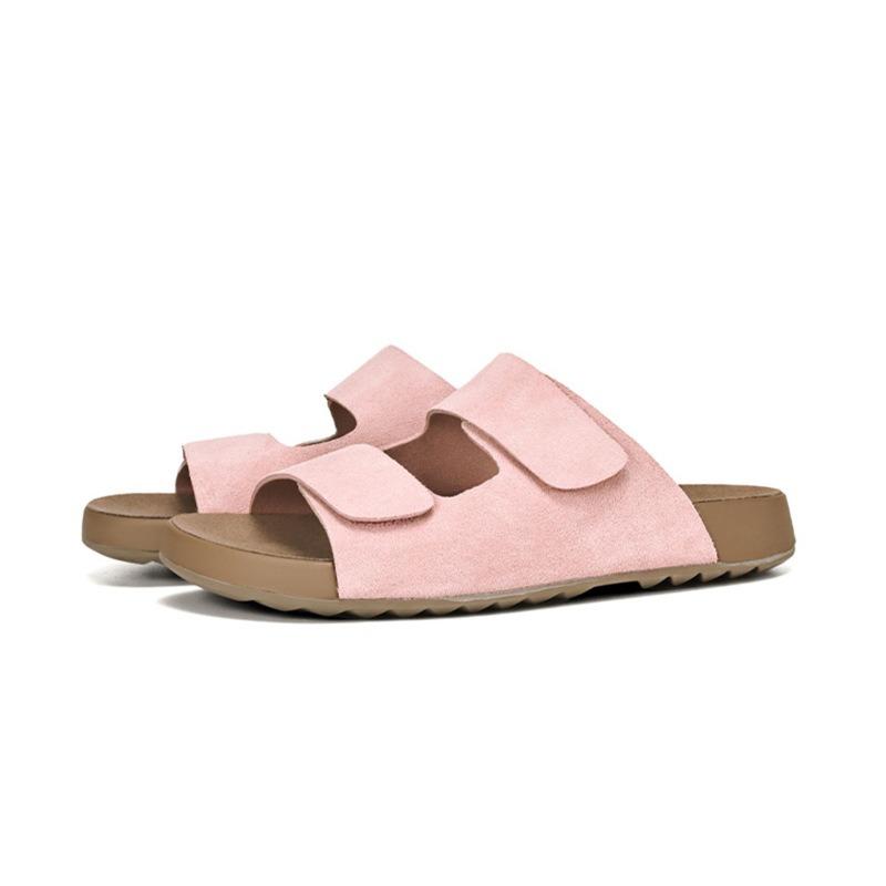 Thick-soled Velcro cool slippers for women's summer wear, new fashion one-word drag, retro sandals