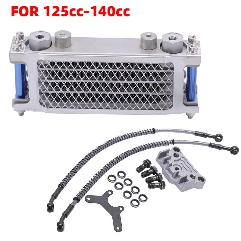 Motorcycle Oil Cooling Cooler Radiator Oil Cooler Set For 50 70 90 110 125 140cc Dirt Bike Monkey Bike DAX Pocket Bike ATV Motor