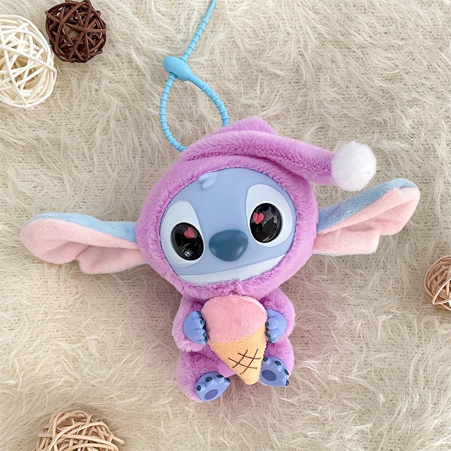 Pajamas Plush Stitch Keychain Stuffed Toy Soft Pp Cotton Filling Gift For Teens