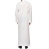 Men's Stand Collar Polyester Robe with Pocket - Arab Middle East Style, Qatar