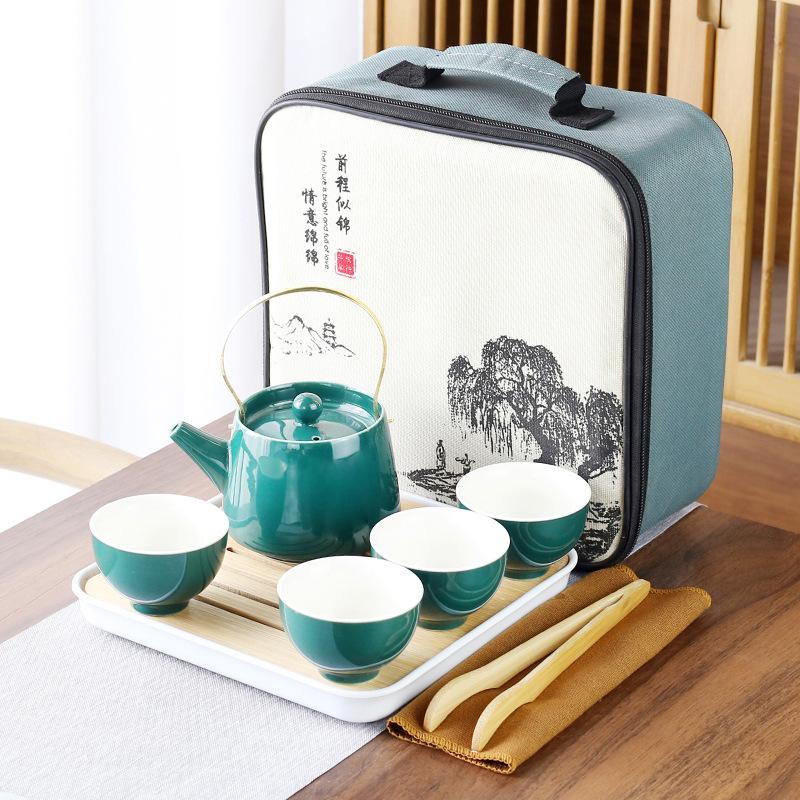 

Портативный дорожный чайный набор Beam pot японский чайный набор кунг-фу чайная чашка бизнес-сувенир
