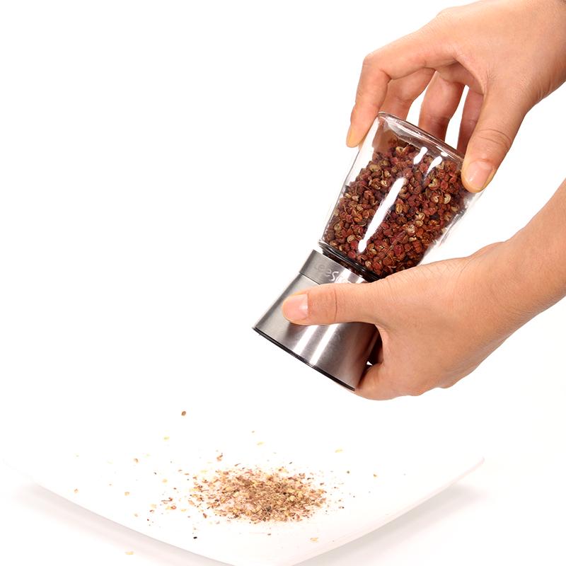 Mlýnek na sůl Sada 2 nerezových mlýnků na pepř a mlýnku na sůl s nastavitelným keramickým rotorem