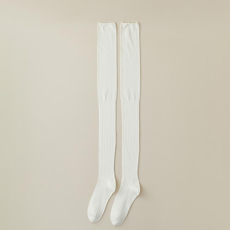 Over-the-knee Stockings, Women's Long Stockings, Autumn and Winter Cream-colored Long Boots, Anti-slip Stacked Stockings for Pregnant Women