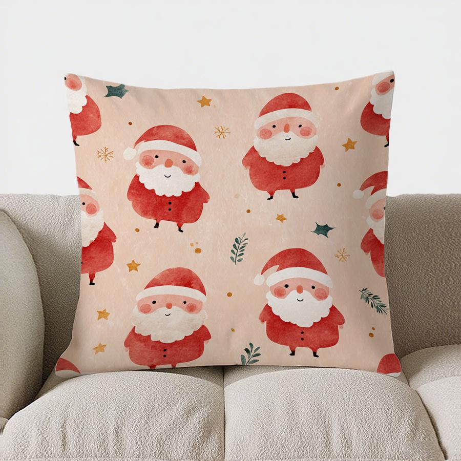 Home Decor Christmas Geometric Pattern Throw Pillow Cover Pattern Cushion Cover Suitable For Sofa Bedroom Car Pillow Cover