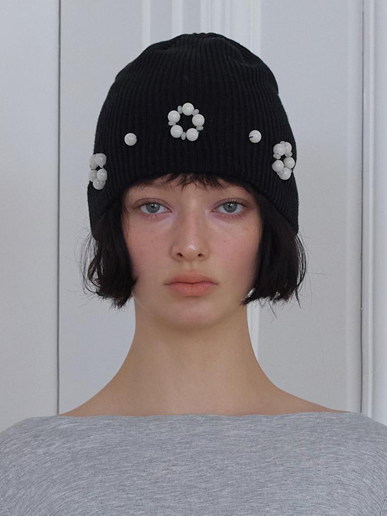 MEENDERI Orbit Bead Beanie - Black