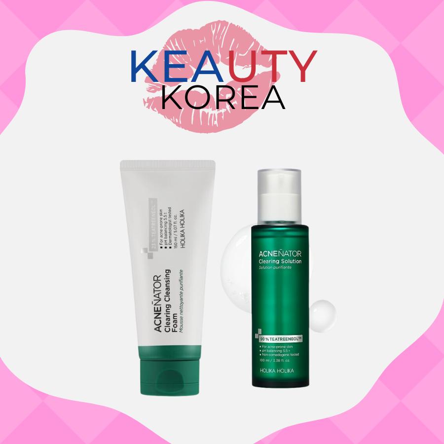 HOLIKA HOLIKA Acnenator Clearing Cleansing Foam 150ml + Clearing Solution 100ml