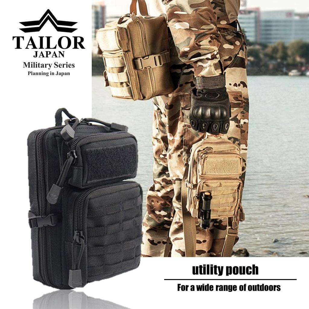 TAILOR JAPAN Tactical Airsoft Military Outdoor Camping 1000D MOLLE Compatible Pouch, Pouch, Men's Pouch, Pouch, Multi-Function Pouch, Pouch, Pouch,