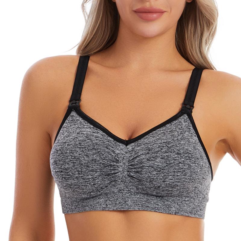 Wire-free Maternity Bra Postpartum Nursing Bra Anti-milk Leakage Bra Pregnancy Anti-sagging and Push-up Bra