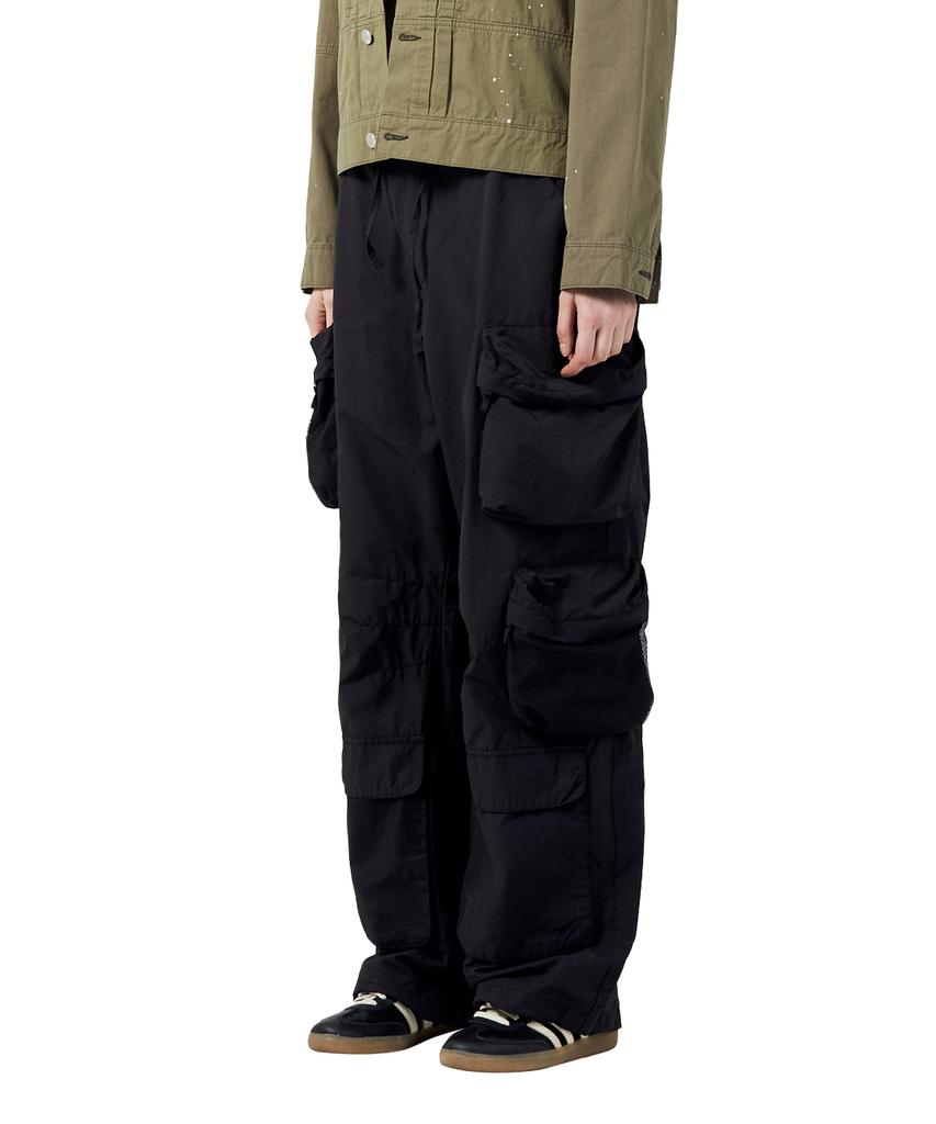 BIG UNION Mesh Cargo Pants / Black