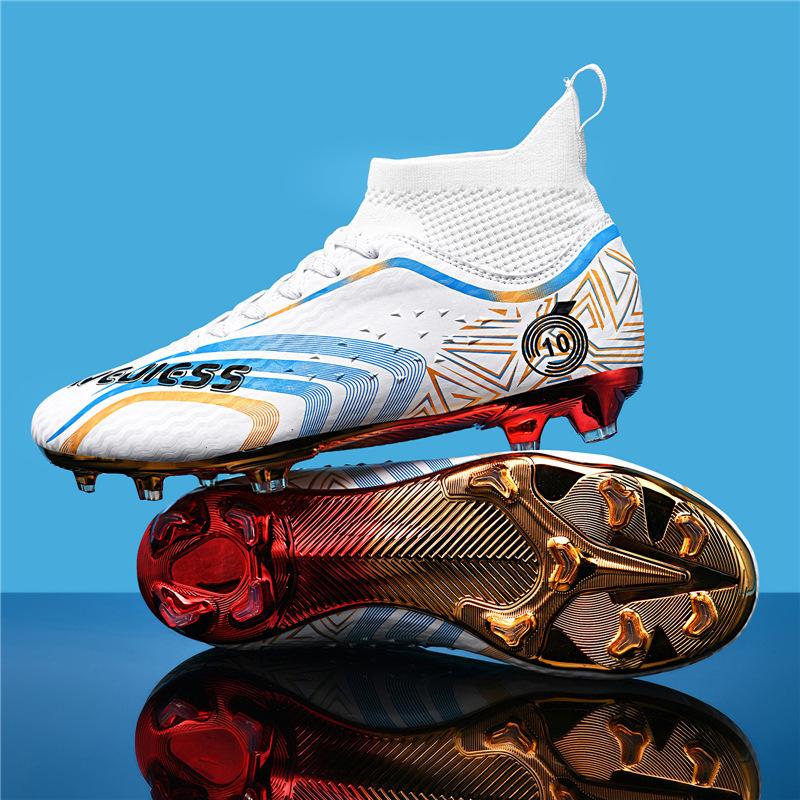 Gold-plated World Cup Thorn 15 Football Shoes Boys and Teenagers AG Long Nail Ping Training Shoes Sports Shoes