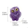 3D Owl Statue Collection Miniature Decor Crystal Decoration for Tabletop Office Bookshelf