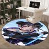1pc Anime Design Round Carpet - Office Chair Mat, Non-Slip Rug for Home Decor, Gaming Room