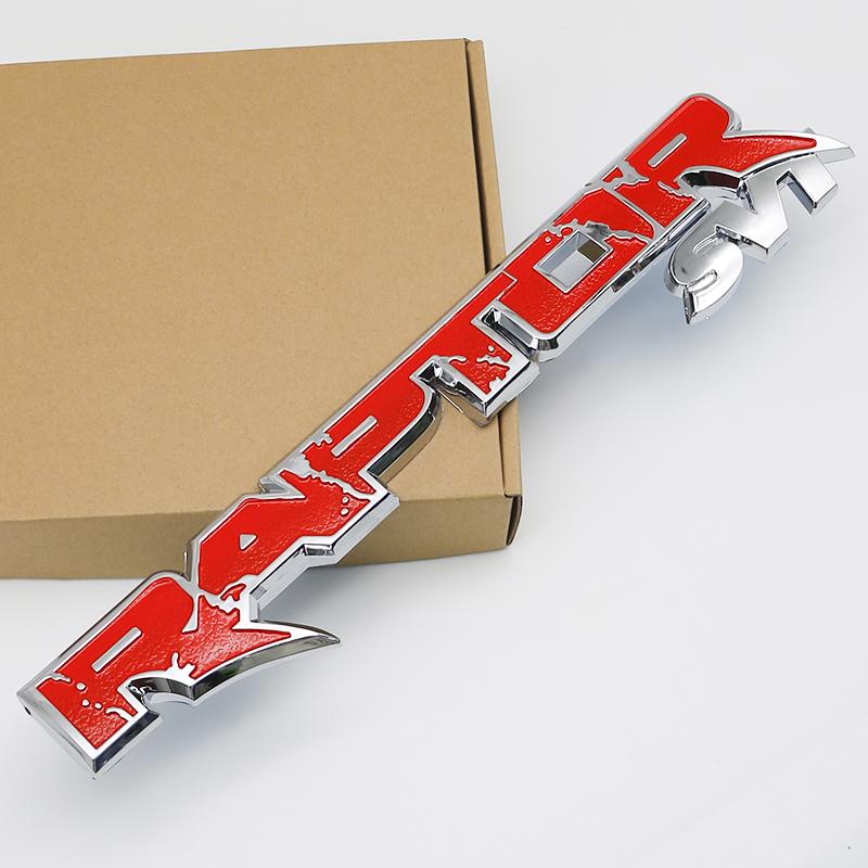 FMCL1 RAPTOR Emblem Sticker ABS 3D Car Sticker Plastic Logo Badge For Ford Fusion Focus Mk2 Fiesta Mk3 Mondeo Mk4 Ranger Kuga Mk7 Max