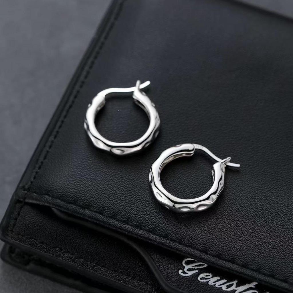 925 Sterling Silver Hoop Earrings - Niche Design, New 2025 High-End Style for Women