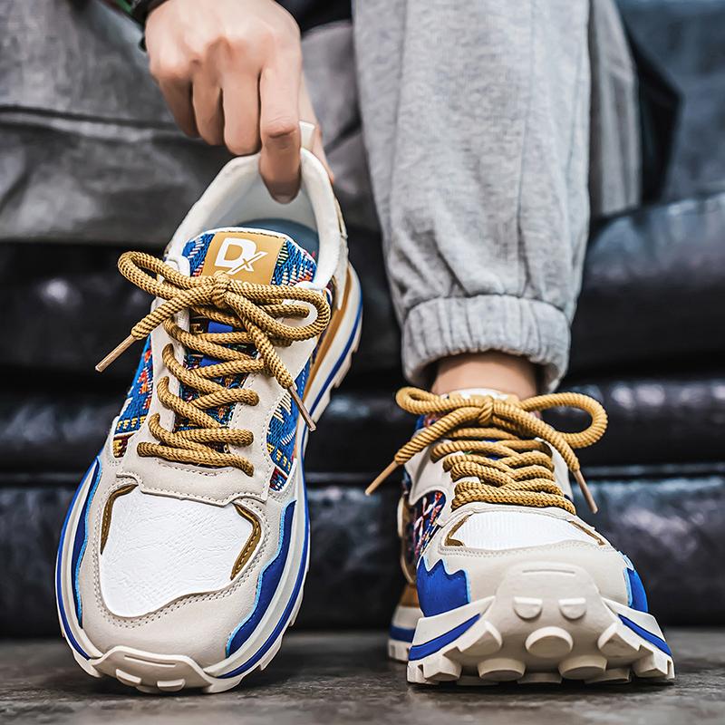 Neue Herrenschuhe in Übergröße Mode lässige Sportschuhe Herren Plateau-Sneaker Atmungsaktive Mesh-Laufschuhe Herren Slipper