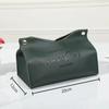 New Living Room Dining Room Tissue Box Environmentally Friendly Leather Multi-purpose Solid Color Creative Napkin Storage Box