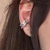 2Pcs Ear Cuffs for Women C-Shaped Ear Cuff Chunky Huggie Hoop Earrings Cartilage Upper Non-Piercing Cartilage Clip Cuff Earrings Jewelry