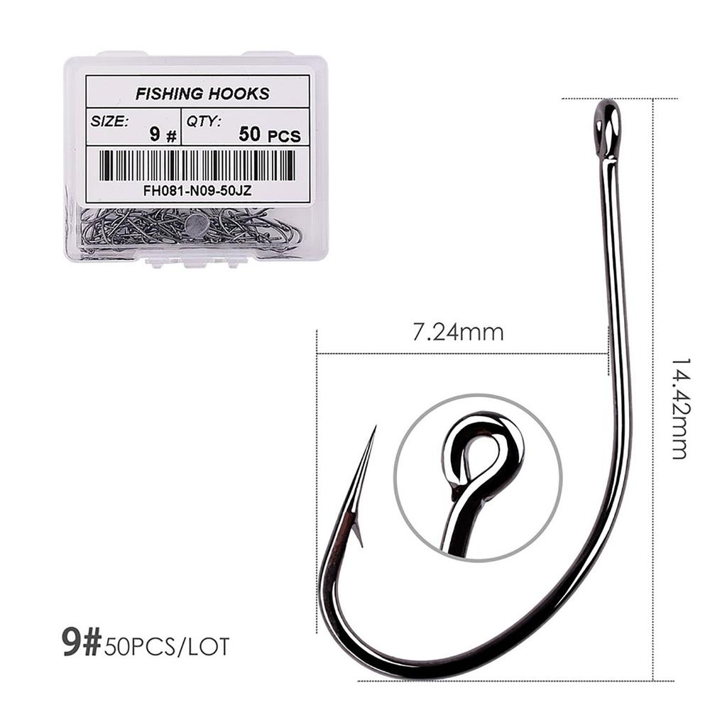 10 stücke/50 stücke Angelhaken High Carbon Edelstahl Stacheldraht Angelhaken Mit Ring Angelgerät Zubehör